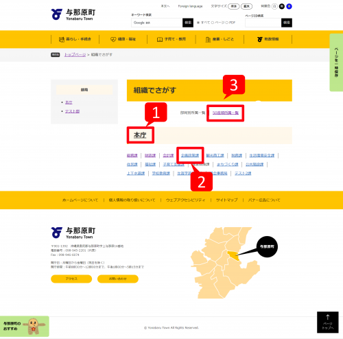 組織一覧ページの画像