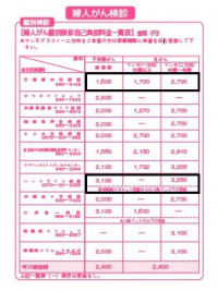 婦人がん検診受診券40歳以上